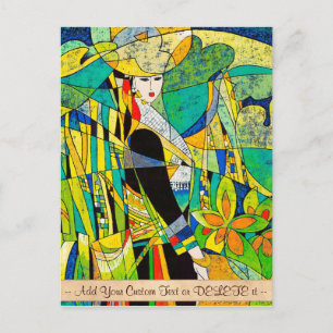 Dress Up Ping Hao orientalische abstrakte Malkunst Postkarte