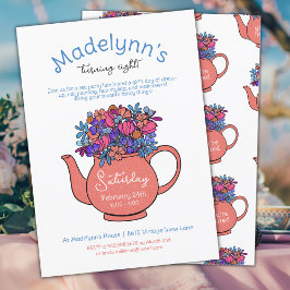 Dress up Tea Party Girls Geburtstag Einladung