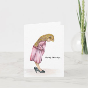 Dress-up-Wiedergabe endet nie mit geklappter Grußk Karte