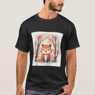 Dress up with our Red Panda and Cherry Blossom Bas T-Shirt