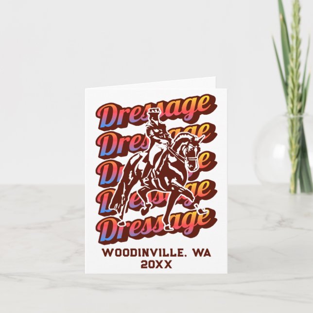 Dressage Event Or Location Date Name  Karte (Vorderseite)