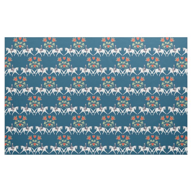 Dressage-Herz-und Pferdebaumwollgewebe Stoff (Fat Quarter (45,7 x 55,9 cm))