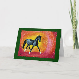 Dressage Horse Holiday Christmas Card Feiertagskarte