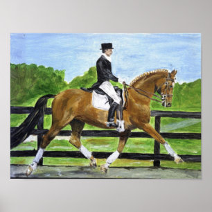 Dressage Horse Portrait II Poster