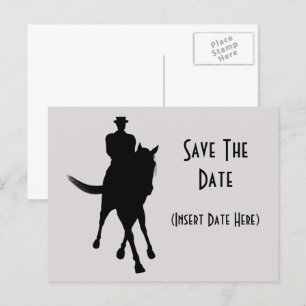 Dressage Horse Save the Date Ankündigungspostkarte