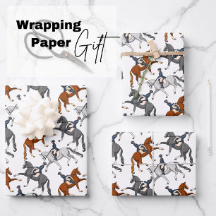 Dressage Horseback Riding Geschenkpapier Set