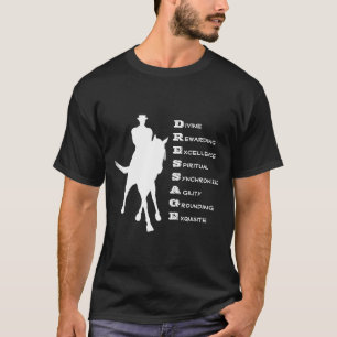 Dressage ist Silhouette dunkel T-Shirt