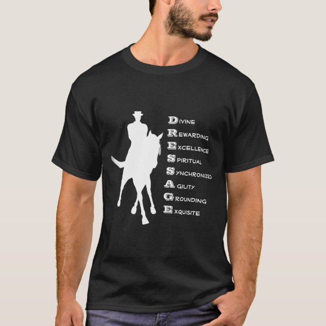 Dressage ist Silhouette dunkel T-Shirt (Vorderseite)