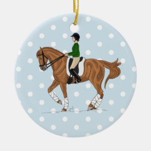 Dressage-Pferd Keramik Ornament
