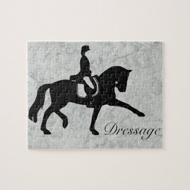Dressage-Pferd und Reiter Puzzle (Horizontal)