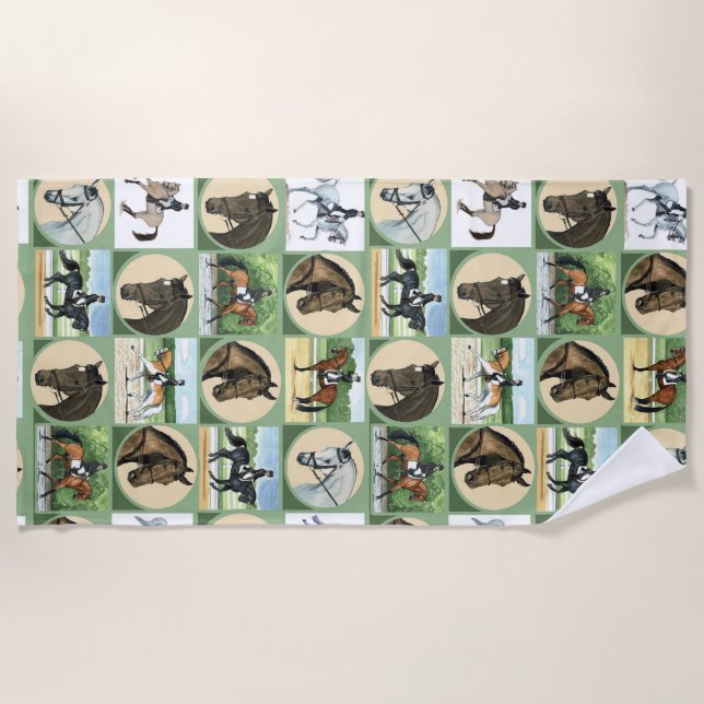 Dressage Pferde Strandtuch für Pferdefreunde (Vorderseite)