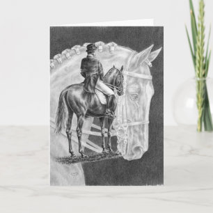 Dressage-PferdeMontage, der durch Kelli Schwan Karte