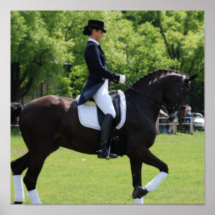 Dressage-Pferdereiter-Leinwand-Druck Poster