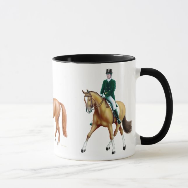 Dressage-Pferdereiter-Tasse Tasse (Rechts)