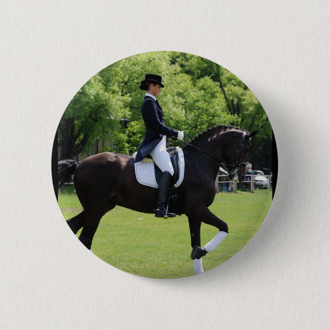 Dressage-Pferdeshow-Button Button (Vorderseite)