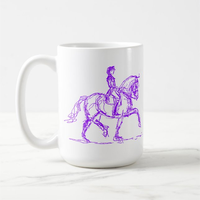 Dressage-PferdeTasse lila Tasse (Links)