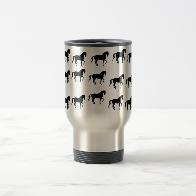 Dressage-PferdPiaffe Muster Reisebecher (Mittel)