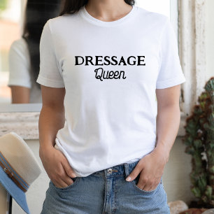 Dressage Queen Niedlich Retro Script Reittier T-Shirt