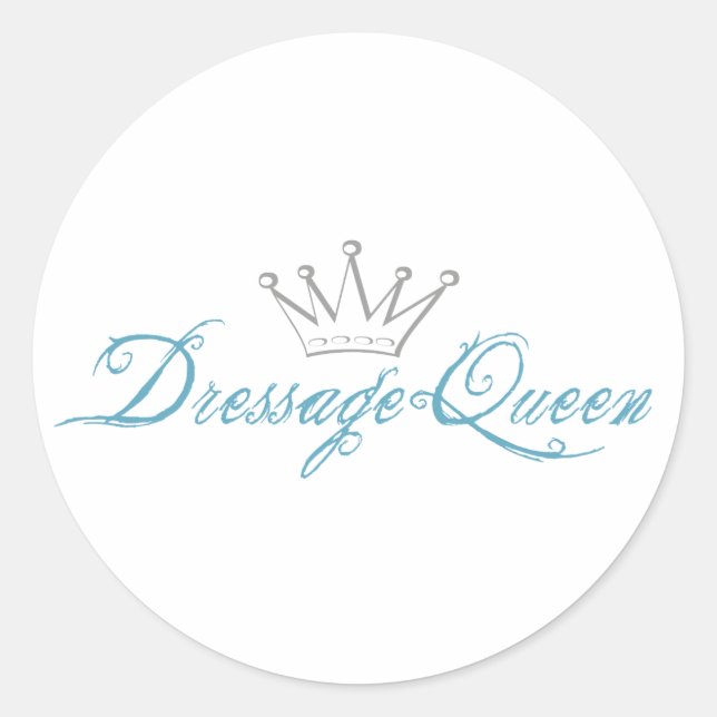Dressage Queen Runder Aufkleber (Vorderseite)