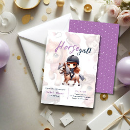 Dressage Rider Horse Girl Geburtstagsparty Einladung