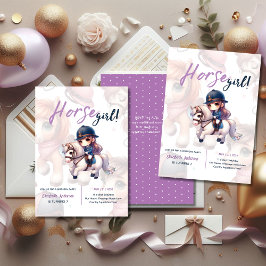 Dressage Rider Horse Girl Geburtstagsparty Einladung