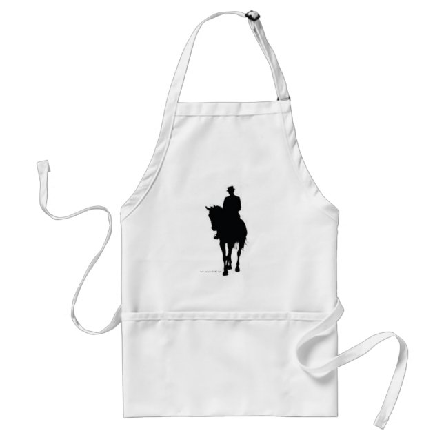 Dressage Rider Silhouette Schürze (Vorne)