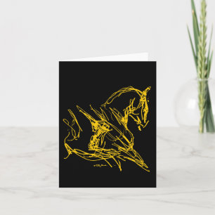 Dressage: Selbstwagen - Gold auf Schwarzem Karte