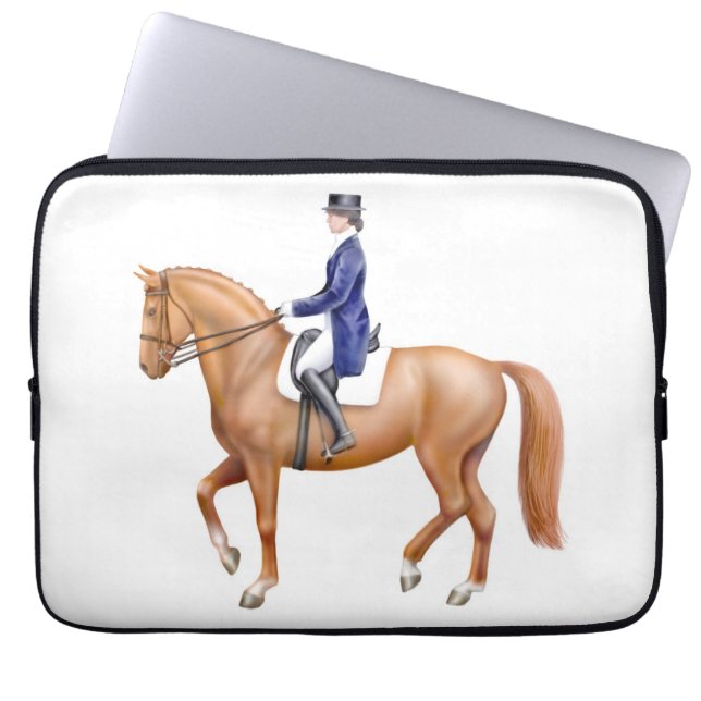 Dressage-Show-Pferdeelektronik-Tasche Laptopschutzhülle (Vorderseite)