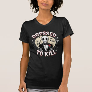 Dressed to Töten Skeleton Tuxedo Halloween T-Shirt