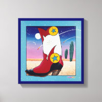 Dressed up COWBOY BOOTS Gallery Wrapped Canvas