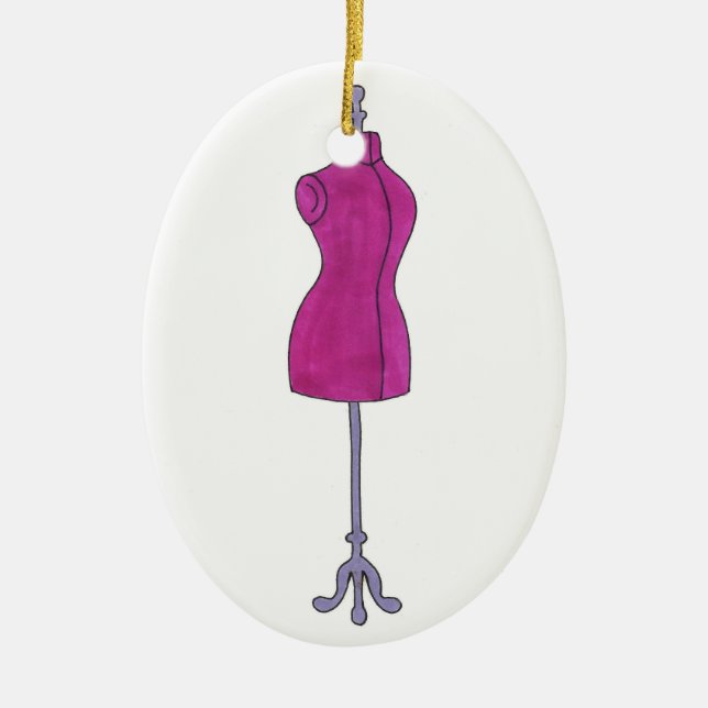 Dressform Mannequin Nähen Mode Kostümgestaltung Keramik Ornament (Vorne)