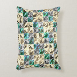 Dressianische Minze, beige- und silberne Fliesen o Dekokissen