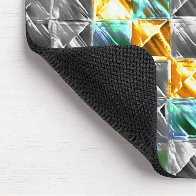 Dressianische Minze, goldene und silberne Fliesen  Mousepad (Ecke)