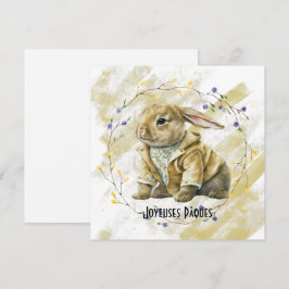 Dressiertes Osterkaninchen im Kraut von Blume Feiertagskarte