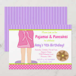 Dressing Gown Pajamas and Pancakes Party Einladung