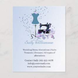 Dressmaker-Änderungen Blaue Werbung Flyer