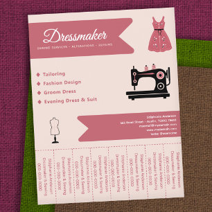 Dressmaker reißen Strips-Flyer ab Flyer