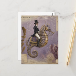 Dressur auf einem Seepferd Postkarte