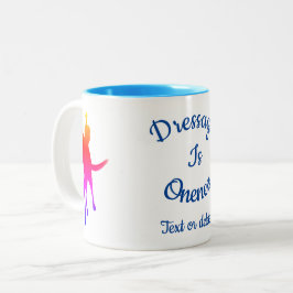 Dressur ist die Einheitsfarben-Silhouette Personal Zweifarbige Tasse