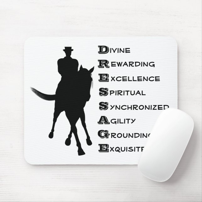 Dressur ist Silhouette für Pferde und Reiter Mousepad (Mit Mouse)