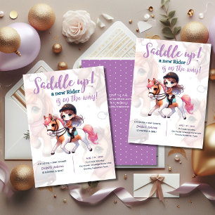 Dressur Rider Baby Girl Duwer Reiter unterwegs Einladung