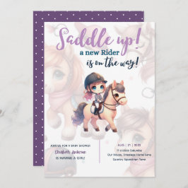 Dressur Rider Baby Girl Duwer Reiter unterwegs Einladung
