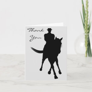 Dressurpferd Silhouette Danke Note Card