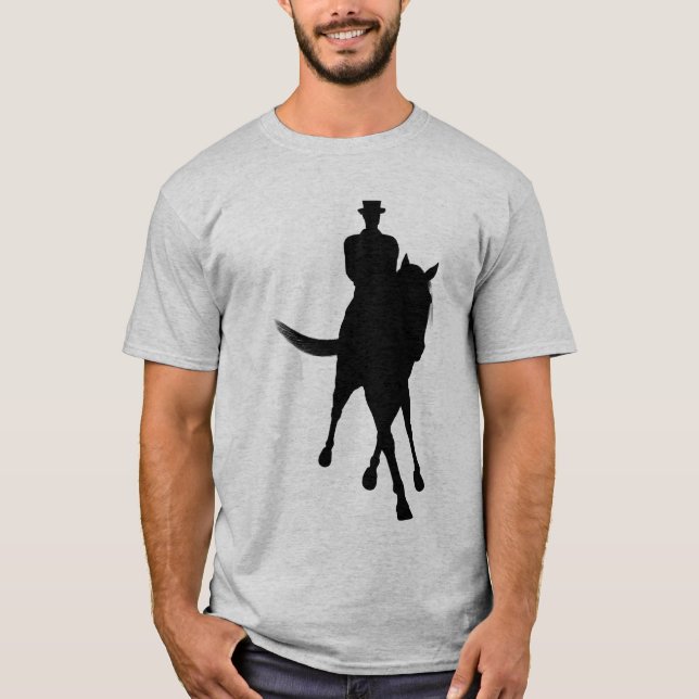 Dressurpferd und Rider Halbpass T-Shirt (Vorderseite)