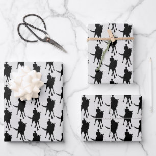 Dressurpferd und Silhouette   Geschenkpapier Set