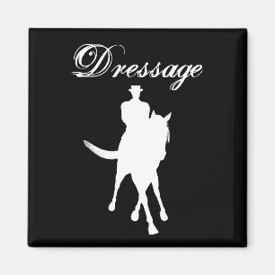 Dressurpferd und Silhouette Magnet
