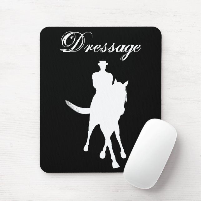Dressurpferd und Silhouette Mousepad (Mit Mouse)