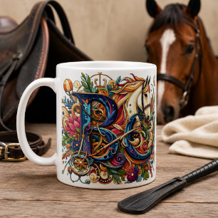 Dressurreiten Reiter Pferd Tasse