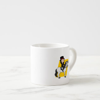 Dressurreiter Cartoon Espressotasse