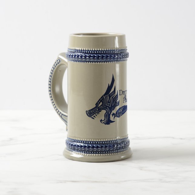 DrgnWings_PhnxFthers Logo-Tasse Bierglas (Vorderseite Links)